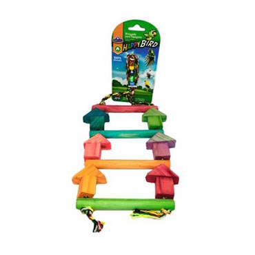 Brinquedo para Pássaros Pet Injet Escada Colorida Cores Variadas