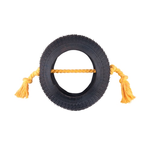 Brinquedo Pneu de Borracha Grande com Corda DG341 - LCM