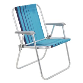 Cadeira de Praia Tramontina Alta Azul em Alumínio 92900002