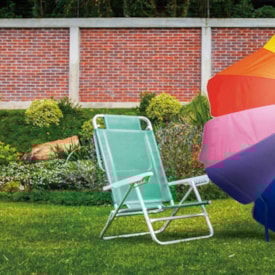 Cadeira Reclinável Summer Mor em Alumínio com 6 Posições Suporta Até 120 kg