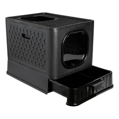 Caixa de Areia para Gato Sandbox Preta Jel Plast Premium - imagem adicional