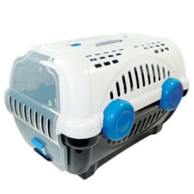 Caixa de Transporte Luxo Número 3 Branca e Azul - Furacão Pet