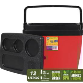 Caixa Térmica Vermelha 12L - Bel Fix 71304