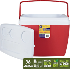 Caixa Térmica Vermelha 36L - Bel Fix 73604