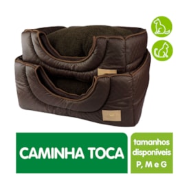 Cama Casinha Bonito pra Cachorro Basic para Cães e Gatos Marrom