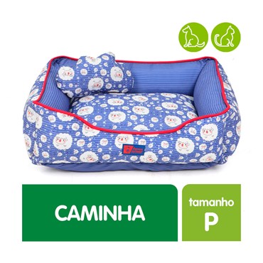 Cama Emporium Distripet Ovelhinha Azul para Cães e Gatos