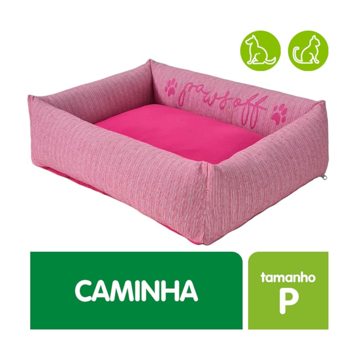 Cama Pickorruchos Paws Off Rosa para Cães e Gatos