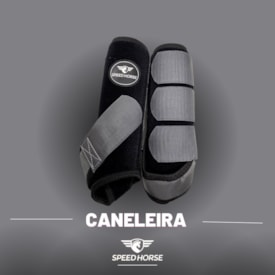 Caneleira Dianteira Para Equinos Speed Horse Cinza Ref 3245