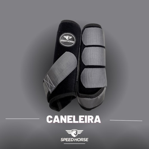 Caneleira Dianteira Para Equinos Speed Horse Cinza Ref 3245