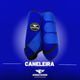 Caneleira Dianteira Para Equinos Speed Horse Collor Azul Royal Ref 2281