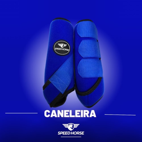 Caneleira Dianteira Para Equinos Speed Horse Collor Azul Royal Ref 2281