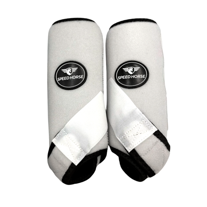 Caneleira Dianteira Para Equinos Speed Horse Collor Branca Ref 3381