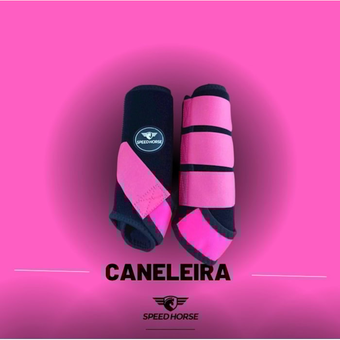 Caneleira Dianteira Para Equinos Speed Horse Collor Pink Ref 2809