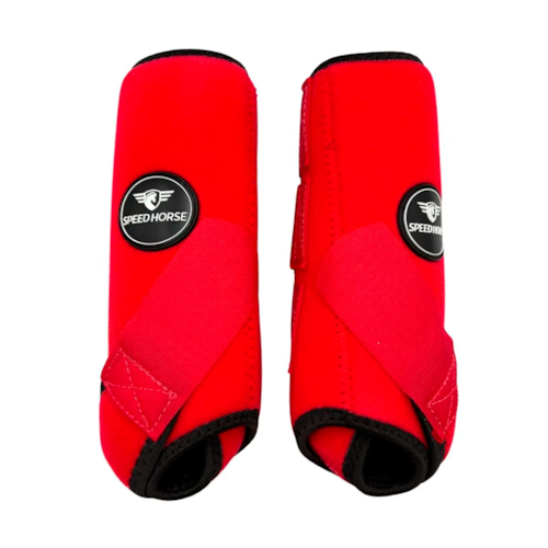 Caneleira Dianteira Para Equinos Speed Horse Collor Vermelha Ref 2811