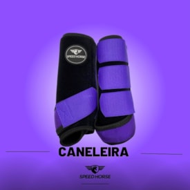 Caneleira Dianteira para Equinos Speed Horse Roxa Ref 3253