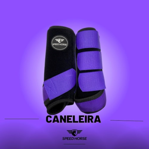 Caneleira Dianteira para Equinos Speed Horse Roxa Ref 3253