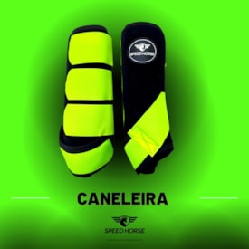 Caneleira Dianteira para Equinos Speed Horse Verde Limão Ref 2283 - imagem adicional