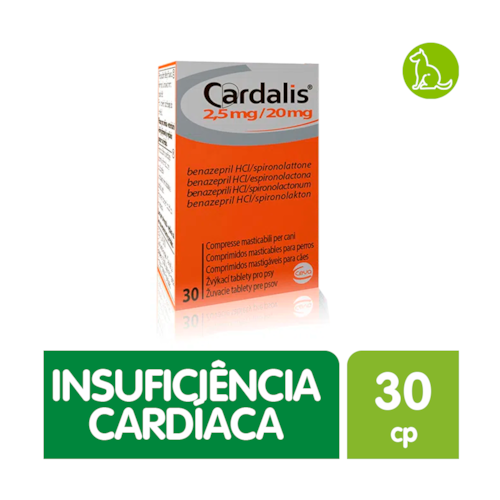 Cardalis 2,5-20mg para Cães de 5 a 10kg - 30 Comprimidos - Ceva