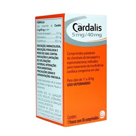 Cardalis 5-40mg para Cães de 11 a 20kg - 30 Comprimidos - Ceva
