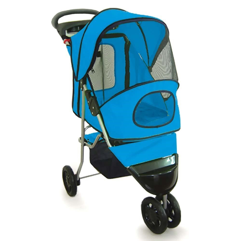 Carrinho de Passeio Para Cães e Gatos Confort Ride Azul - Chalesco