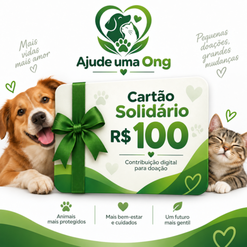 Cartão Doação para Ong R$ 100,00