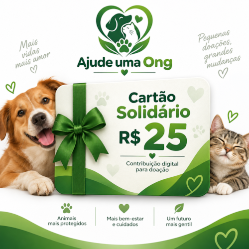 Cartão Doação para Ong R$ 25,00