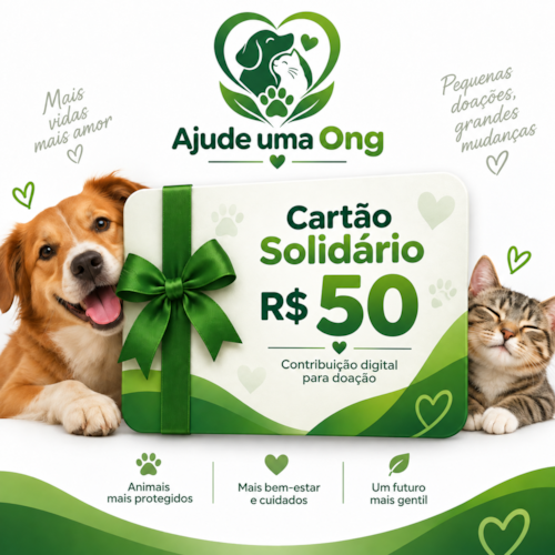 Cartão Doação para Ong R$ 50,00