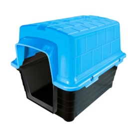 Casinha Plástica Furacão Pet Ultra Resistente 2 em 1 Azul Tamanho 2