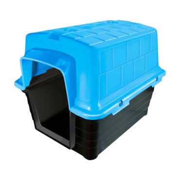 Casinha Plástica Furacão Pet Ultra Resistente 2 em 1 Azul Tamanho 4