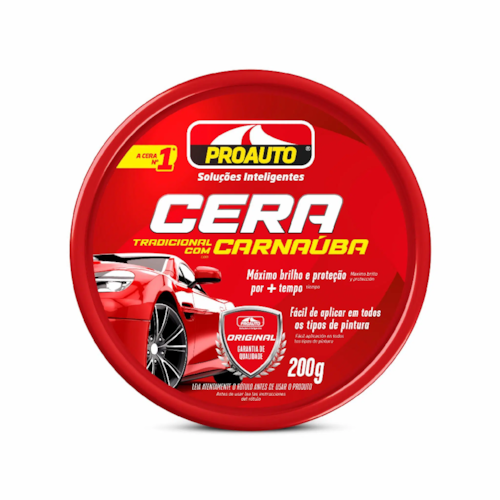 Cera Pasta Tradicional com Carnaúba Proauto 200g