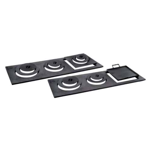 Chapa para Fogão a Lenha 3 Furos com Redução e Bifeteira Bassan Fundição Libaneza 74,5X33X29 cm