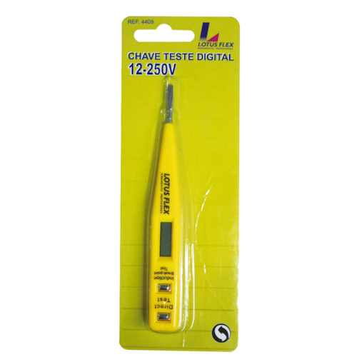 Chave de Teste Digital 12-250v Ponta Fenda - Lotus 4409 - imagem adicional