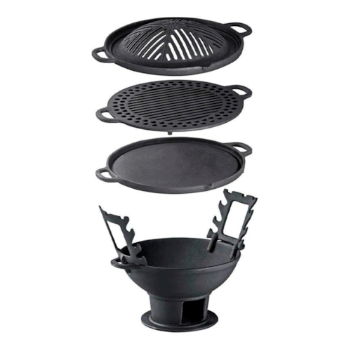 Churrasqueira Gengis-Kan em Ferro Fundido Completa 32cm