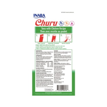 Churu Purê para Gatos Sabor Atum com Frango 4 Sachês de 14 g Cada - imagem adicional