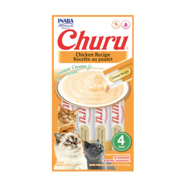 Churu Purê para Gatos Sabor Frango 4 Sachês de 14 g Cada
