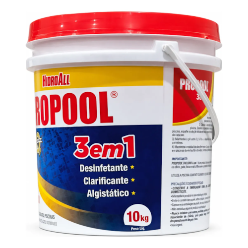 Cloro Granulado ProPool 3 em 1 36,8% de Cloro Ativo Hidroall 10 kg - imagem adicional