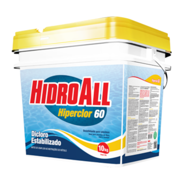 Cloro Hiperclor 60 Hidroall Desinfetante Para  Piscinas 10kg