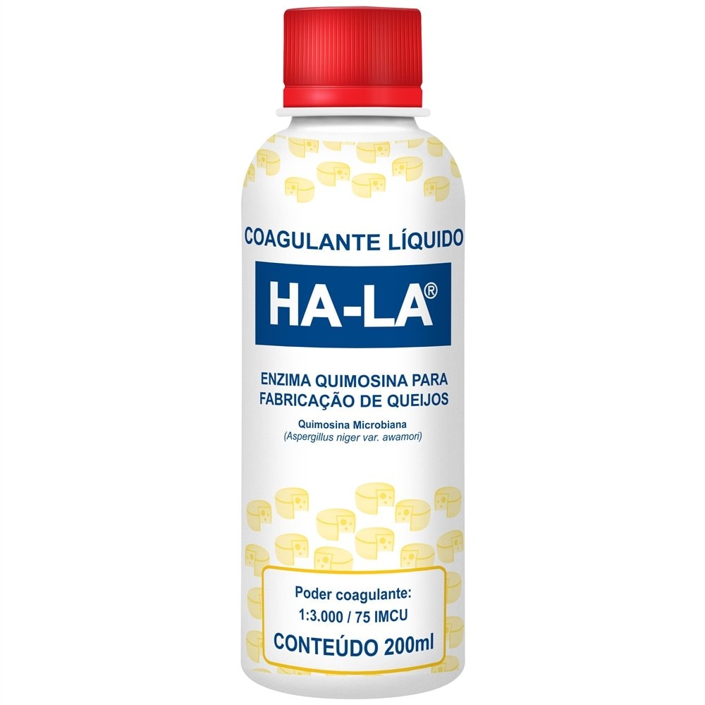 Coalho Ha-La Liquido 200ml para Fabricação de Queijo