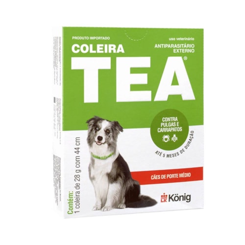 Coleira Antipulgas e Carrapatos Tea para Cães de Porte Médio 28g