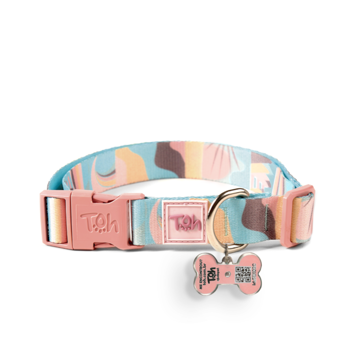 Coleira Avulsa Toh Com Tag ID QR Code Atacama Tamanho PP