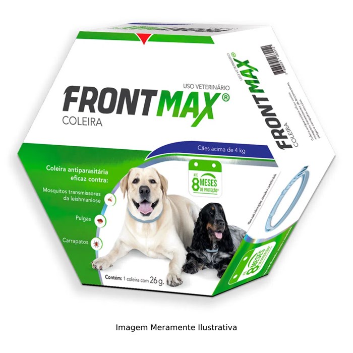 Coleira FrontMax Ectoparasiticida Para Cães Acima de 4kg