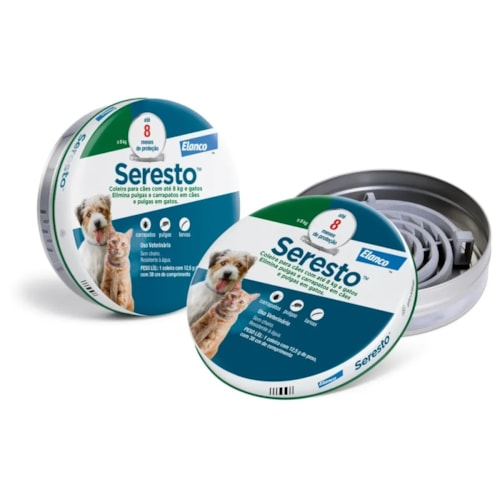 Coleira Seresto Antipulga e Carrapato para Cães e Gatos Abaixo de 8kg - imagem adicional