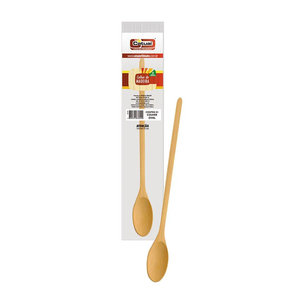 Colher de Madeira Oval 30cm - Catuaí
