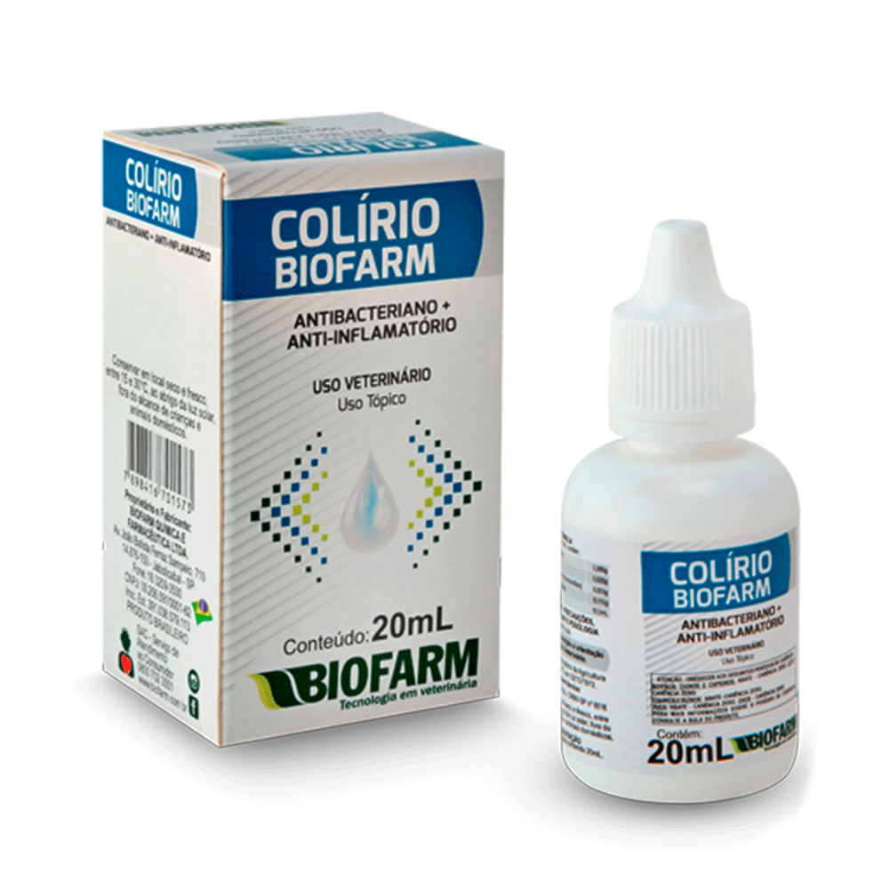 Colírio Biofarm Antibacteriano + Anti-inflamatório Ocular 20 ml