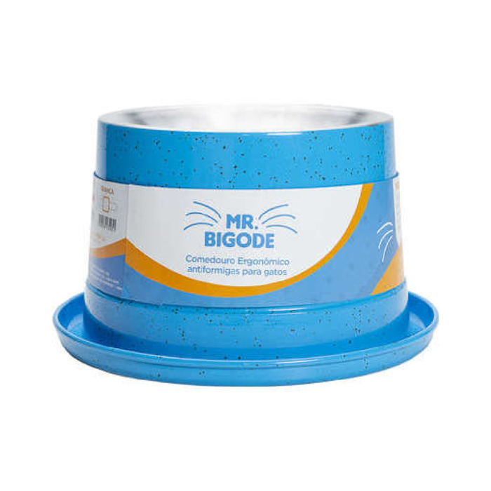 Comedouro Antiformiga para Gatos Mr. Bigode 140ml - NF Pet