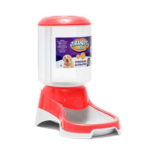 Comedouro Automático Galão Vermelho Para Cães e Gatos - Truqys