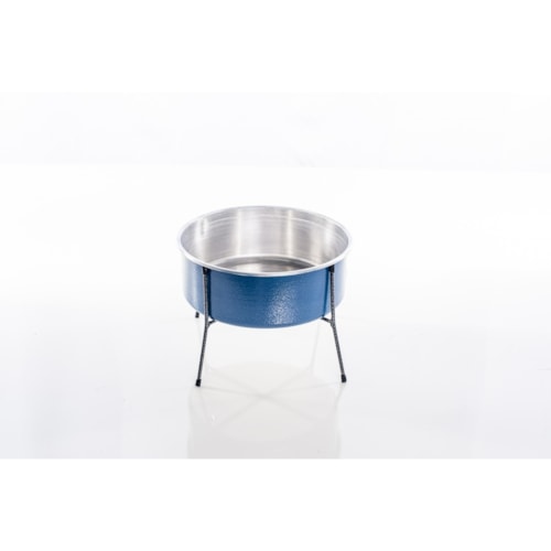 Comedouro/Bebedouro Aramado Simples Grande 3,6 Litros Azul - NF Pet