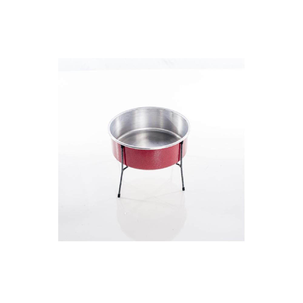 Comedouro/Bebedouro Aramado Simples Grande 3,6 Litros Vermelho - NF Pet