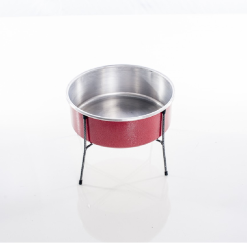 Comedouro/Bebedouro Aramado Simples Grande 3,6 Litros Vermelho - NF Pet