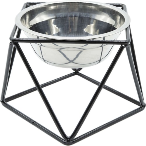Comedouro / Bebedouro Design Ergonômico Médio 1,2 Litros Inox - NF Pet - imagem adicional